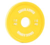 DISCOS FRACCIONALES TRAINING DE SINGULARWOD INDIVIDUALES. (0.5kg, 1kg, 1.5kg, 2kg, 2.5kg). DISCOS PARA CROSSFIT E HYROX SINGULARWOD (1,5 KG Amarillo)