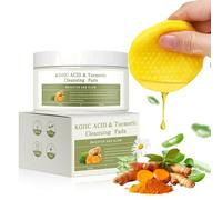 Discos Limpiadores Ácido KóJico y Cúrcuma, Disco Limpiador Cúrcuma con Ácido KóJico, Vitamina B5 Vitamina C Toallitas Limpiadoras Piel(Pack of 25)