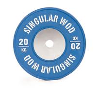 DISCOS OLÍMPICOS PARA MUSCULACIÓN. DISCOS PESAS SINGULAR WOD (10KG, 15KG, 20KG Y 25KG). DISCOS DE LEVANTAMIENTO PARA BARRAS OLIMPICAS. CROSSFIT E HIROX SINGULARWOD (20 KG)