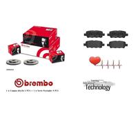 Discos + Pastillas de Freno Trasero Brembo para Nissan Qashqai + 2L J10,NJ10