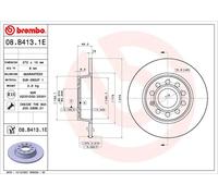 Discos + pastillas macizo KT 08 025 BREMBO para VW GOLF VII