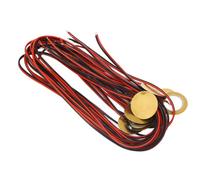 Discos Piezoeléctricos de 27mm con Alambre, Disco Piezoeléctrico de Latón, Transductor de Pastilla Piezoeléctrica para Disparador de Tambor de Guitarra Acústica, 12 Uds.