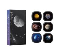 Discos Realistas - Discos para Proyector Ainael Meteoro y Galaxia, Diapositiva 5k Ultra HD para Planetario en Casa, Juego de 6 Discos sin Proyector (Solar System 1)
