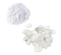 Discos Redondos 80G, Discos Corazón 20G, Confeti Blanco, Confeti De Boda, Confeti Biodegradable