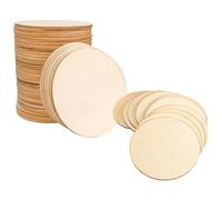 Discos redondos de madera, Pack De Rodajas Madera Pino Sin Acabar Color Natural 10-100mm(20mm 50pcs)