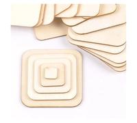 Discos redondos de madera, Paquete de rodajas madera cuadradas for manualidades, decoración del hogar, álbumes recortes, 10-100mm, multicolor(50mm 50Pcs)