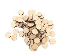 Discos redondos de madera sin terminar 100 discos redondos de madera sin acabado 2 cm, círculos recortados, virutas for proyectos arte y manualidades