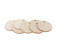 Discos redondos de madera sin terminar 20-50 Rodajas de Madera Redondas Sin Acabado, Preperforadas con Agujeros, Ideales for Manualidades, Decoración Bodas y Fiestas(20mm 50pcs)
