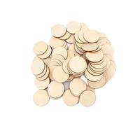 Discos redondos de madera sin terminar 200 rodajas de madera sin tratar 4 cm, redondas, for manualidades y decoración
