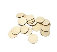 Discos redondos de madera sin terminar Discos redondos de madera sin terminar 10 a 80 mm, piezas recortadas, adornos for manualidades, grabado láser y tallado(25pcs 50mm 1.96inch)