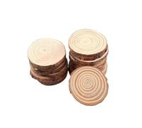 Discos redondos de madera sin terminar Rodajas de madera gruesas, redondas y sin tratar, 3 a 16 cm (1 a 10 unidades), con discos corteza árbol for manualidades, bodas, fiestas pintura(5-6cm 5pcs)