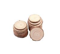 Discos redondos de madera sin terminar Rodajas de madera gruesas, redondas y sin tratar, 3 a 16 cm (1 a 10 unidades), con discos corteza árbol for manualidades, bodas, fiestas pintura(3-4cm 10pcs)