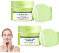 Discos Tónicos de Gel Calmante para Poros con Cactus (70 unidades), Discos Tónicos Antiedad Iluminadores, Mejoran la Textura de la Piel Opaca, Cuidado Exfoliante Suave, Refinan y Calman los Poros