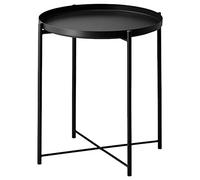 Discount Seller GLADOM - Mesa de bandeja (45 x 53 cm), color negro, resistente y fácil de cuidar. Mesas auxiliares. Mesas y mesas. Muebles respetuosos con el medio ambiente.