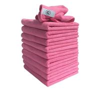 Discounted Cleaning Supplies Paños De Limpieza Microfibra Rosa - Pack 10-40x40cm | Toallas Multiusos para Hogar, Cocina Y Auto | Suaves Y Súper Absorbentes | Bayetas Limpieza Multi-Superficie