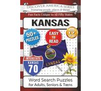 Discover America Word Search: Kansas: Easy-Read Sunflower State Edition - 50+ Puzzles, Fun Facts, Tallgrass Prairie, Wizard of Oz, Wichita Aviation & ... Activity Book for Adults, Kids & Families)