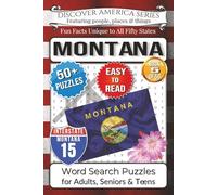 Discover America Word Search: Montana: Easy-Read Big Sky Edition - 50+ Puzzles, Fun Facts, Parks, Wildlife, Grizzlies & Treasure State Wonders (State-by-State Activity Book for Adults, Kids & Seniors)