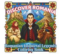 Discover Romania: Romanian Immortal Legends: 48 Easy-to-Color Scenes Featuring Dracula, Legendary Rulers, Ancient Folklore, Mysterious Castles, ... (Discover Romania Coloring Collection)