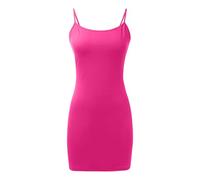 Discover Trendy Casual Dresses for Women, Versatile and Stylish for Everyday and Night out. Slim Cut, Strapless Design, Perfect for Spring and Summer(Hot Pink,L)