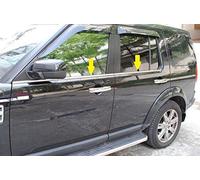 DISCOVERY 3 & 4 cubierta de marco de acero inoxidable cromado para ventanas, 4 piezas