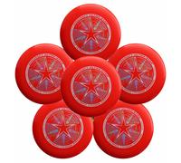 Discraft Ultra-Star 175g Ultimate Frisbee Sport Disc (6 Pack) Bright R