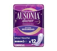 Ausonia Discreet Compresas Maxi Noche Pérdidas Orina Mujer 12 uds