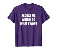 Discúlpame Mientras Hago lo Que Quiero Camiseta, Hombre, Morado, 3XL