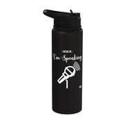 Disculpe, estoy hablando, regalo divertido para Kamala Harris Stainless Steel Insulated Water Bottle