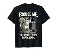 Disculpe, la Divertida Ardilla Emty Again de The Bird Feeder Camiseta