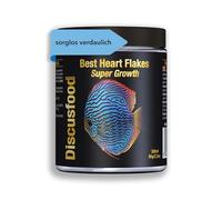 Discusfood Alimento en Escamas para Peces Disco (Especial Crecimiento) | Best Heart Flakes Super Growth