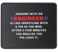 Discutir con Un Ingeniero Es como Luchar Mousepad Portátil Mouse Pad Agradable Alfombrilla De Ratón para Gaming Hogar Oficina 25X30Cm