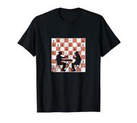 Discutir estrategias de ajedrez sobre el Tablero Camiseta gráfica económica, Hombre, Negro, XL