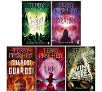 discworld novel series 2 :6 to 10 books collection set (wyrd sisters, pyramids, guards! guards!, eric, moving pictures)