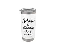 Disegno divertente Adoro la stronza che è en mí Vaso térmico de acero inoxidable de doble pared