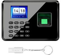 Diseleri Fichar Empleados, Maquina Biometrica Asistencia, Reloj Fichar Empleados con 8G Memoria Flash, LCD Pantalla, Sistema Española, Capacidad de 100.000 Registros (No se Requiere Internet)