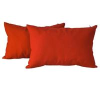 DiseLio | Fundas Cojines 40x60 Color Liso Rojo Loto - Juego 2 Fundas Cojín Sofá y Cama Almohadones Decorativos Tejido Fuerte Resistente Algodón y Poliéster Cremallera Oculta (40x60 Rojo L)