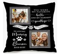 Diseña tu propia funda de almohada con texto de imagen, fundas de almohada personalizadas para sofá, cama, sala de estar (2 fotos y texto)