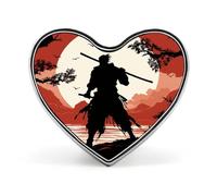 Diseña tu propio pin personalizado con diseño de samurái, bonito botón, exquisita insignia de corazón, broche de moda, alfileres de solapa decorativos de metal para sombreros, ropa y mochilas.