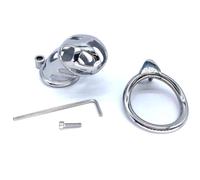 Diseñada específicamente para la esclavitud de castidad masculina extrema, la jaula para pene SM de acero inoxidable 3D transpirable es UN juguete sexual que ofrece la mejor experiencia.(45mm)