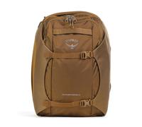 Diseñada para amantes de los viajes, la Osprey Porter 46 es una mochila ligera que combina estilo con funcionalidad inteligente. Fabricada en poliéster suave con un forro sintético, cuenta con un sist