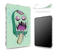 Diseñada para Kindle Paperwhite de 11ª generación 2021 y Signature Edition (6.8 pulgadas), parte trasera transparente con helado zombi, protección de esquina de TPU suave y delgada a prueba de golpes