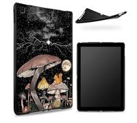 Diseñada para Samsung Galaxy Tab A7 de 10.4 pulgadas 2020 (SM-T500/T505/T507), parte trasera de goma TPU mate con ardilla de hongo y luna, funda protectora de silicona suave a prueba de golpes