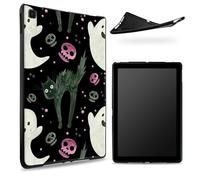 Diseñada para Samsung Galaxy Tab A7 Lite de 8.7 pulgadas 2021 (SM-T225/T220/T227), parte trasera de goma TPU mate con bonito gato asustado, funda protectora delgada de silicona suave a prueba de