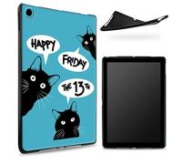 Diseñada para Samsung Galaxy Tab A8 de 10.5 pulgadas modelo 2022 (SM-X200/X205/X207), parte trasera de goma TPU mate con viernes 13, funda protectora delgada de silicona suave a prueba de golpes