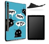Diseñada para Samsung Galaxy Tab S6 de 10.5 pulgadas 2019 SM - T860/T865, parte trasera de goma TPU mate con viernes 13, funda protectora de silicona suave a prueba de golpes con soporte para