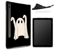 Diseñada para Samsung Galaxy Tab S6 de 10.5 pulgadas 2019 SM - T860/T865, parte trasera de goma TPU mate con fantasmas de baile, funda protectora de silicona suave a prueba de golpes con soporte para