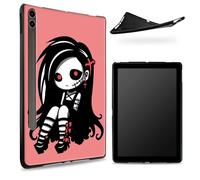 Diseñada para Samsung Galaxy Tab S6 de 10.5 pulgadas 2019 SM - T860/T865, parte trasera de goma TPU mate con linda chica zombi, funda protectora de silicona suave a prueba de golpes con soporte para