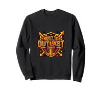 Diseñado para durar más Que el Atrevido diseño de motivación de Resistencia Sudadera