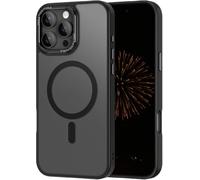 Diseñado para iPhone 15 Pro con Funda Aerospace-Grade Aluminum Lens Guard, Protección Militar contra caídas Diseño Delgado translúcido Mate con Cubierta Anti-Huellas 6.1" Negro