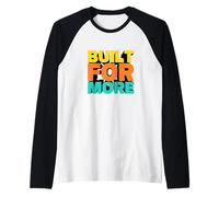 Diseñado para más Texto Diseño de Estilo 3D Camiseta Manga Raglan